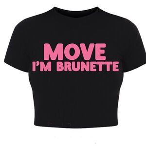 Brunette Y2k baby tee